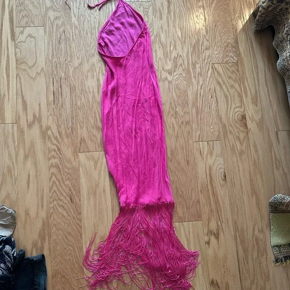 Camila Coehlo Payton Maxi Dress in Hot Pink Size XXS - Picture 8 of 8